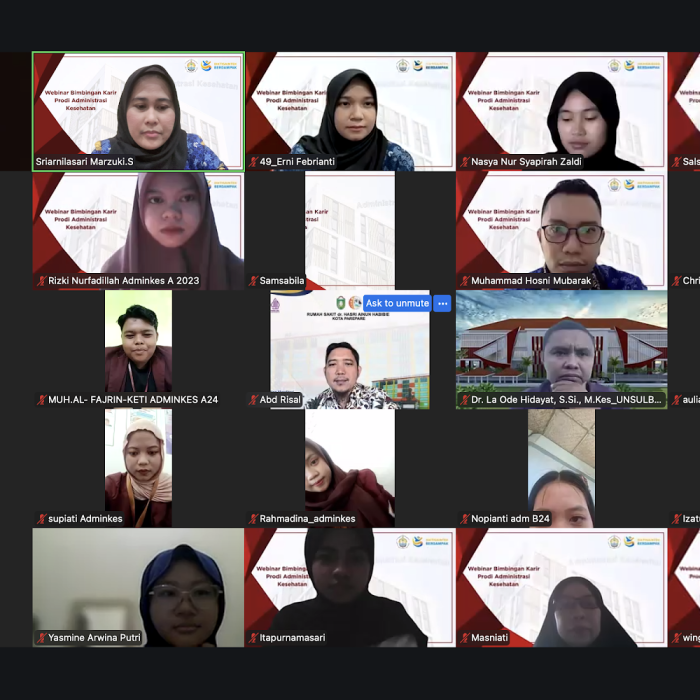 Dukung Kesiapan Lulusan di Dunia Kerja, Prodi Adminkes Gelar Webinar Bimbingan Karir